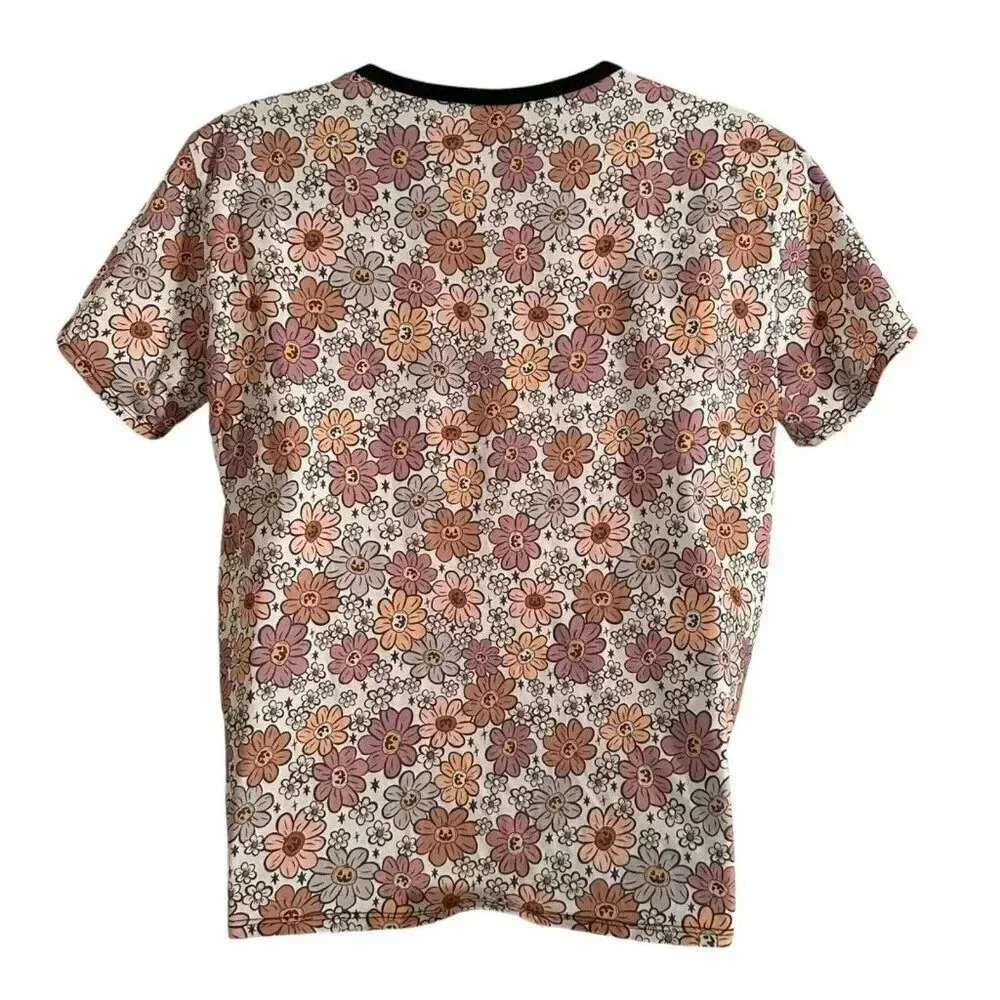 Wild Rich Kids T-Shirt Adult Size XL flower jack-o-lantern pumpkin print - Picture 2 of 10